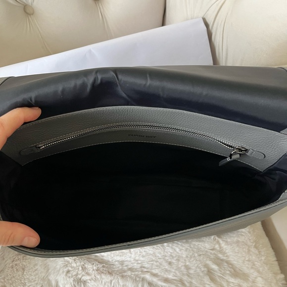 Burberry Grey Embossed Logo Messenger Bag - Picture 5 of 14